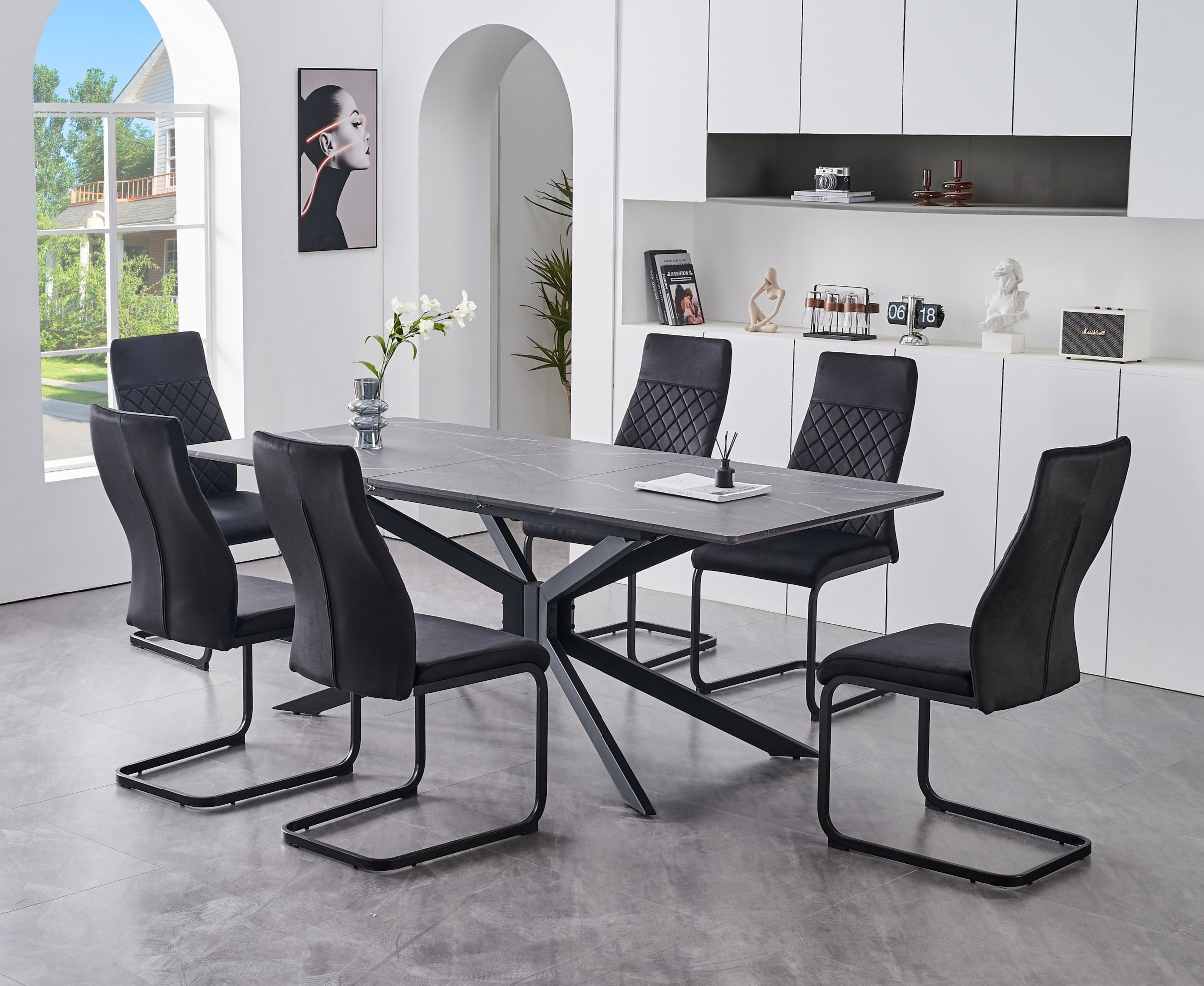 Image of t-1570 c-1571 7pc dinette set.