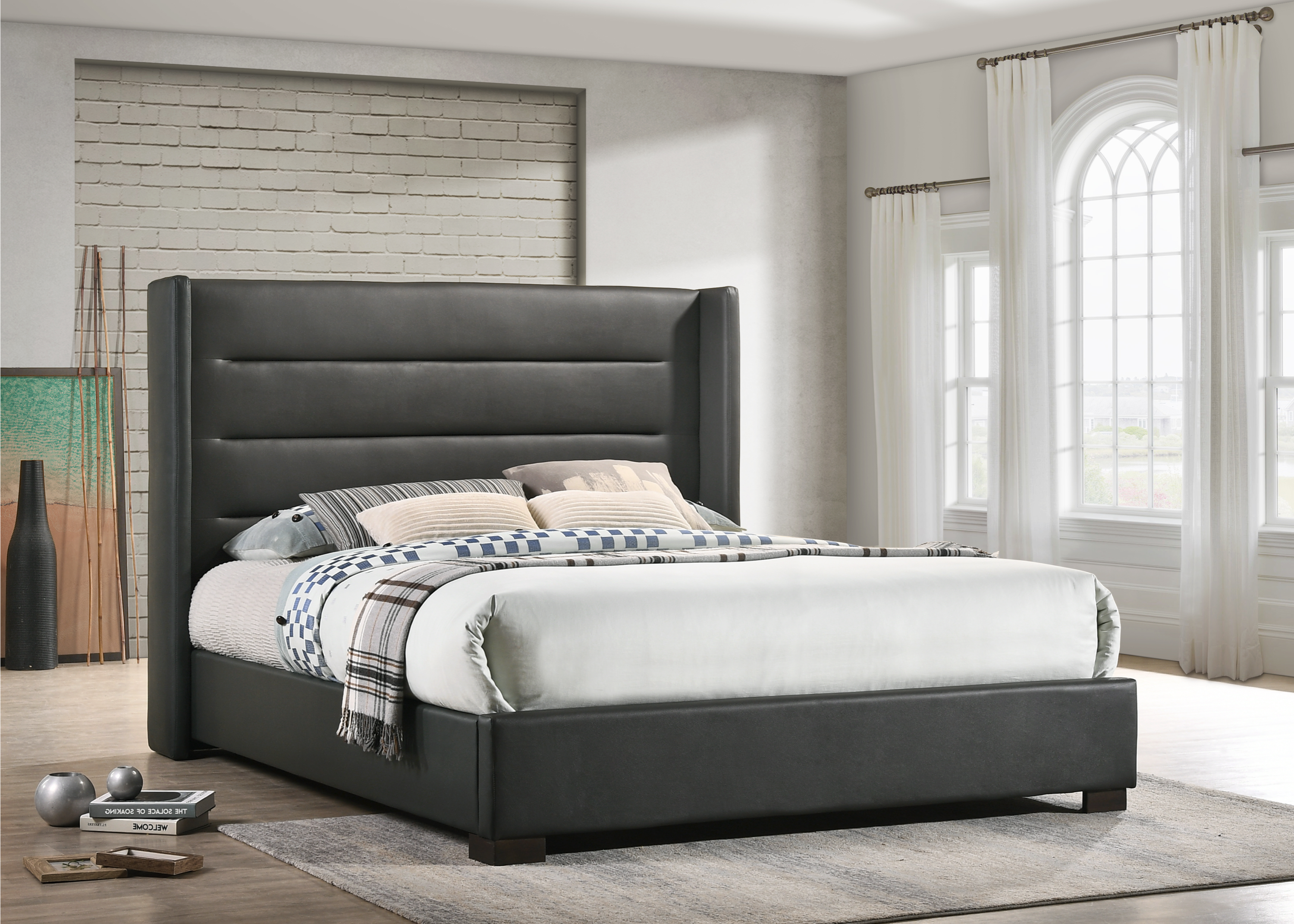 IF-5242 - Queen or King Bed - Platform Bed Includes Mattress Support