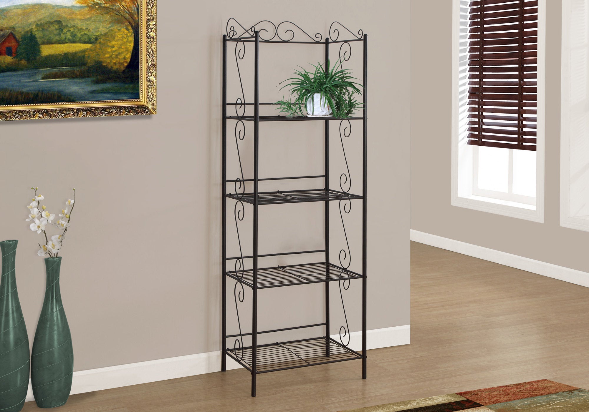 bookcase 70h copper metal etagere i2103