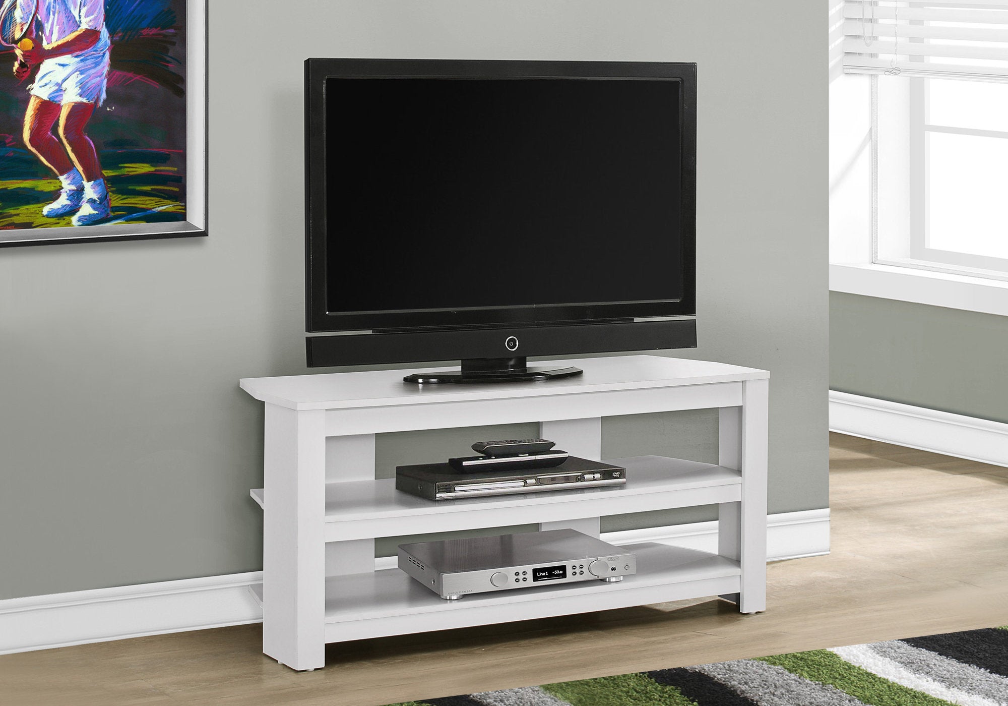 tv stand 42l white corner i2567