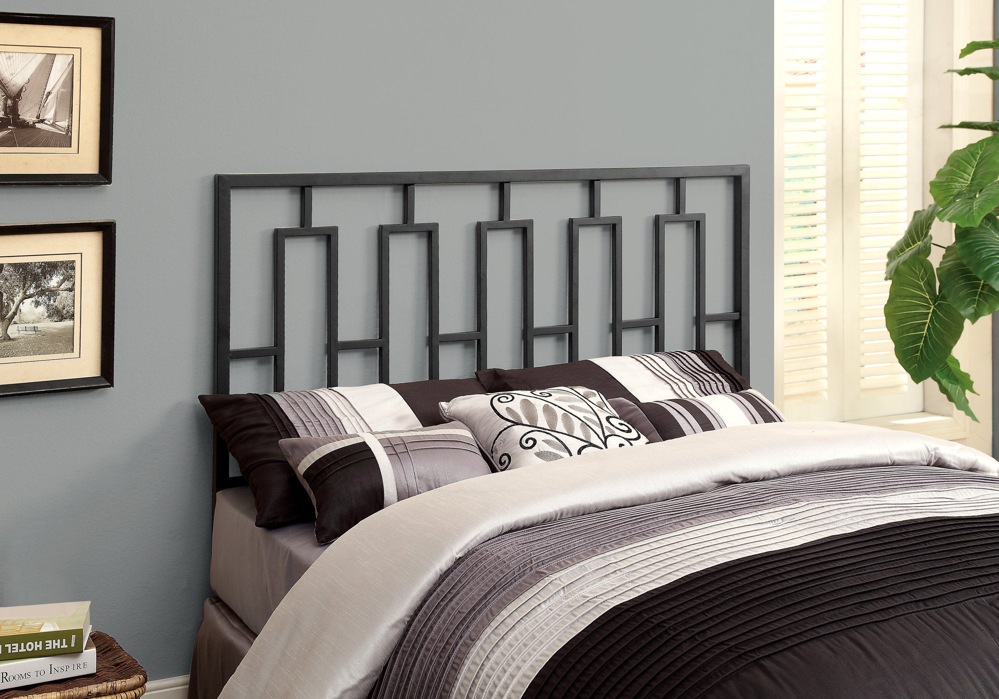 bed queen or full size black head or footboard i2616q