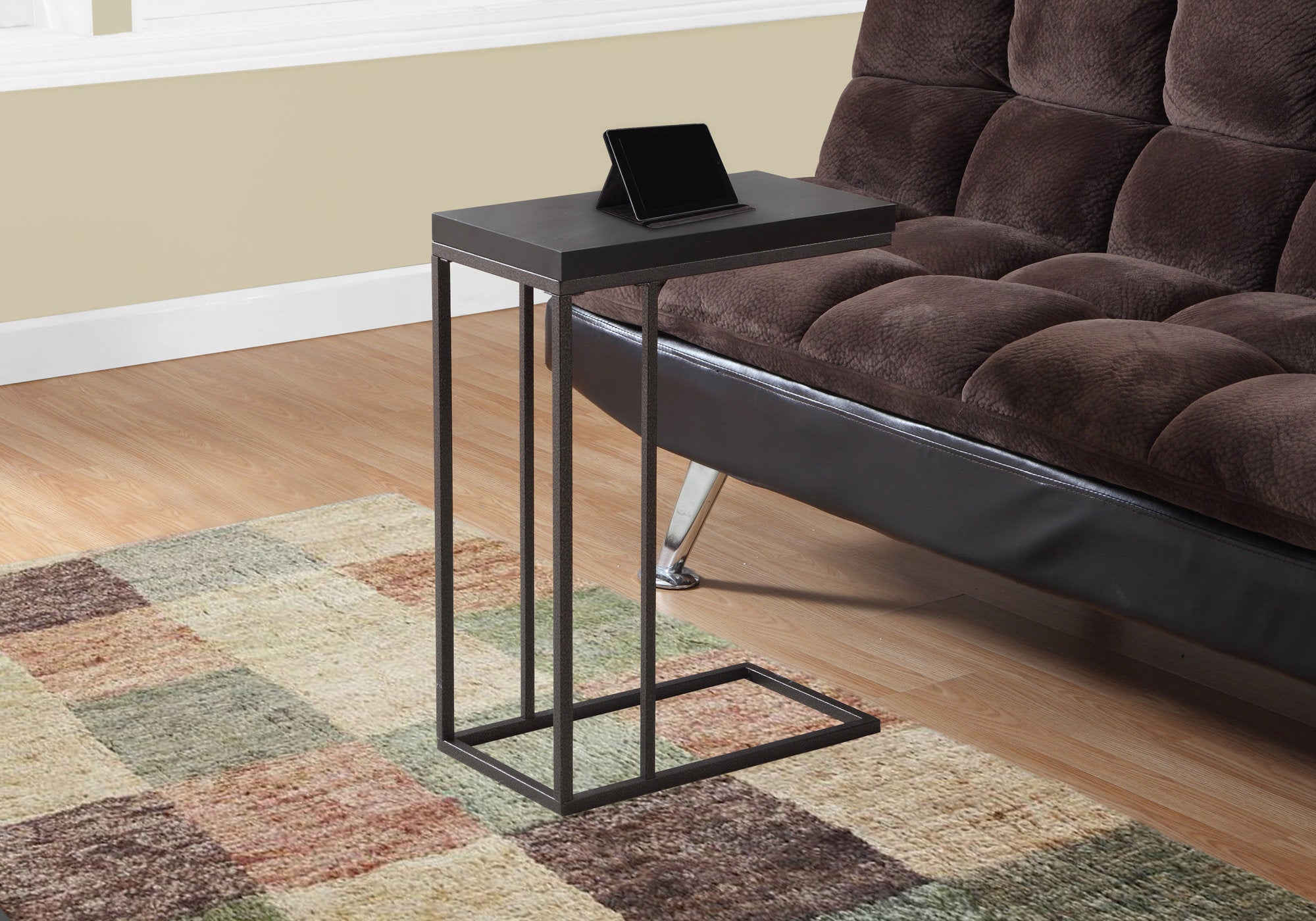 Image of accent table - espresso bronze metal  i 3088.