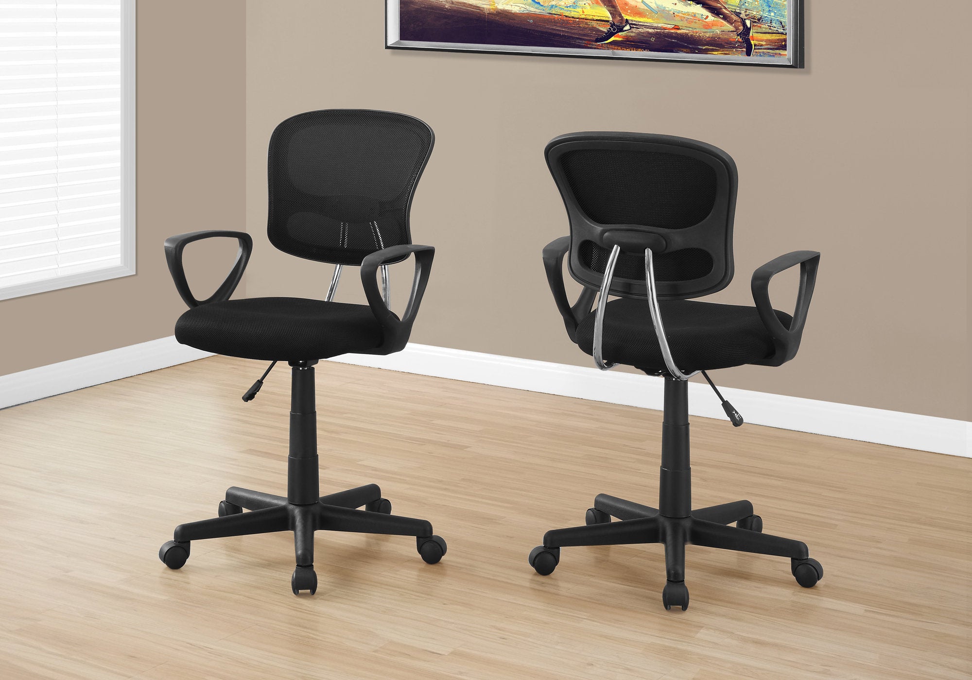 office chair black mesh juvenile multi position i7260