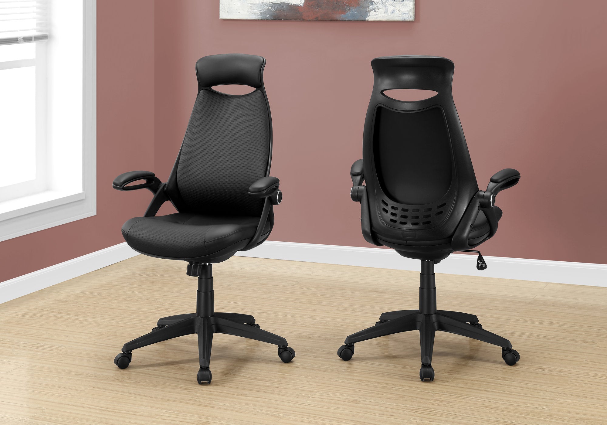 Multi position desk outlet chair