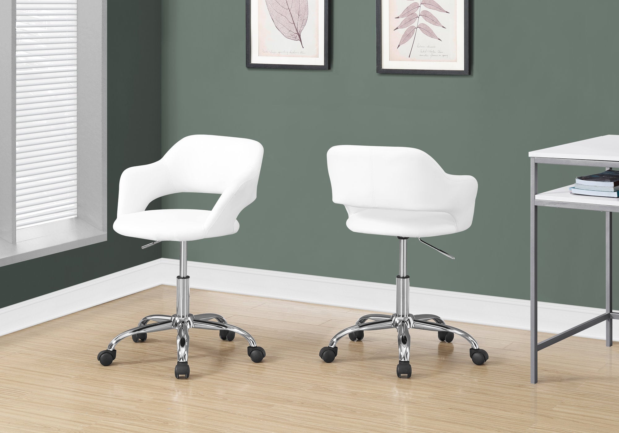 office chair white chrome metal hydraulic lift base i7299