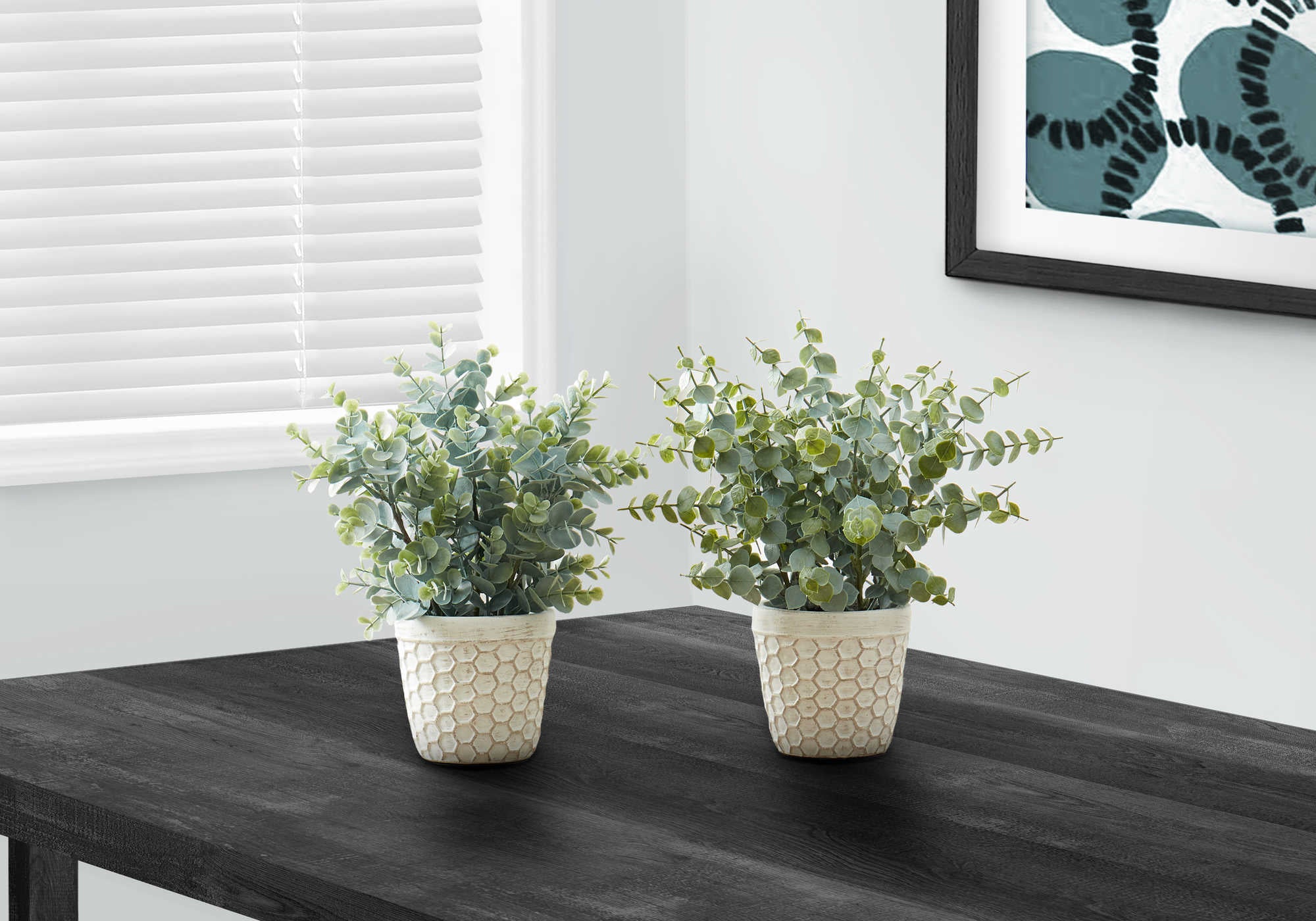 ARTIFICIAL PLANT - 2PCS  13H EUCALYPTUS GRASS 4 POT