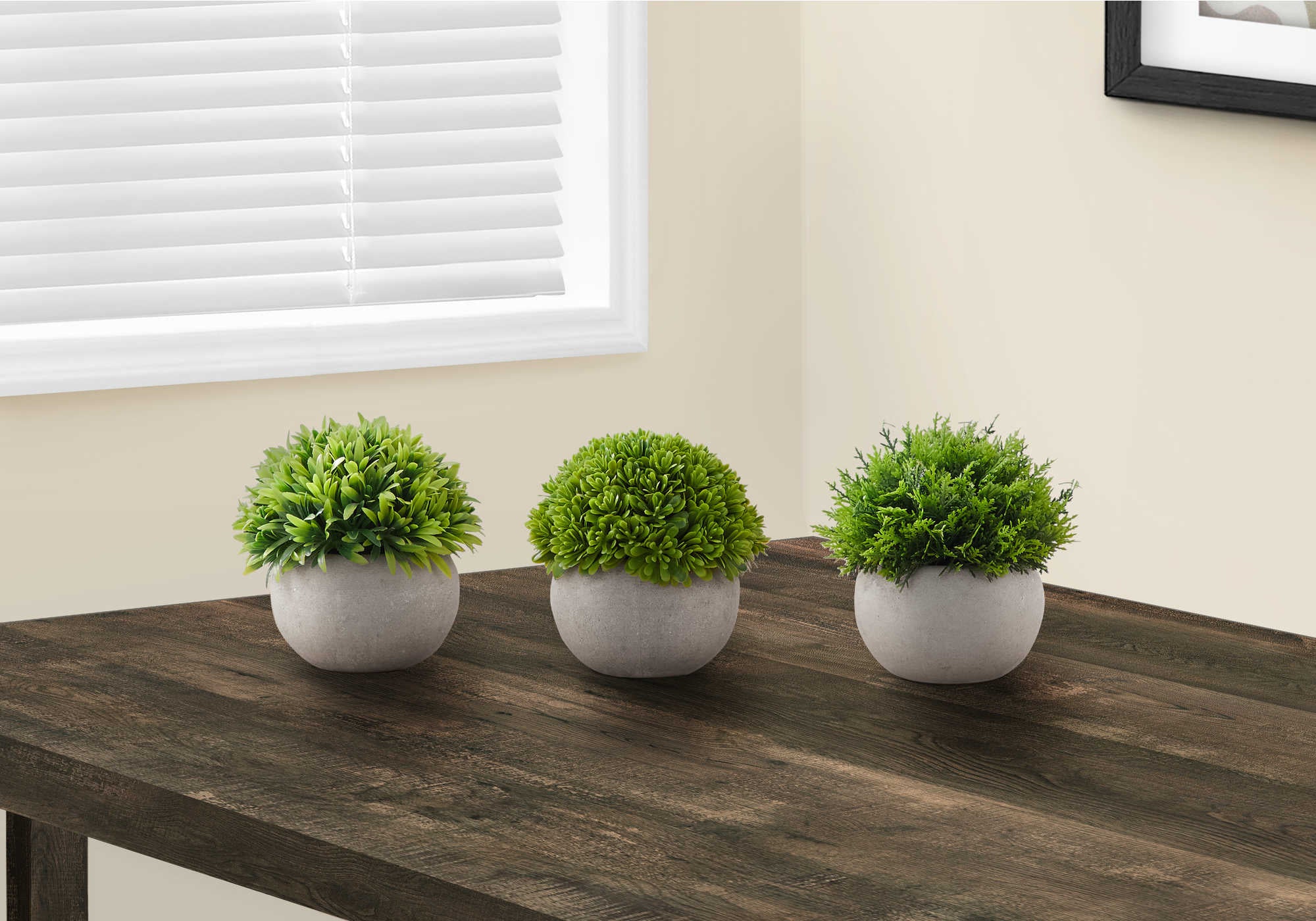 ARTIFICIAL PLANT - 3PCS  5H GRASS IN A 3 GREY POT